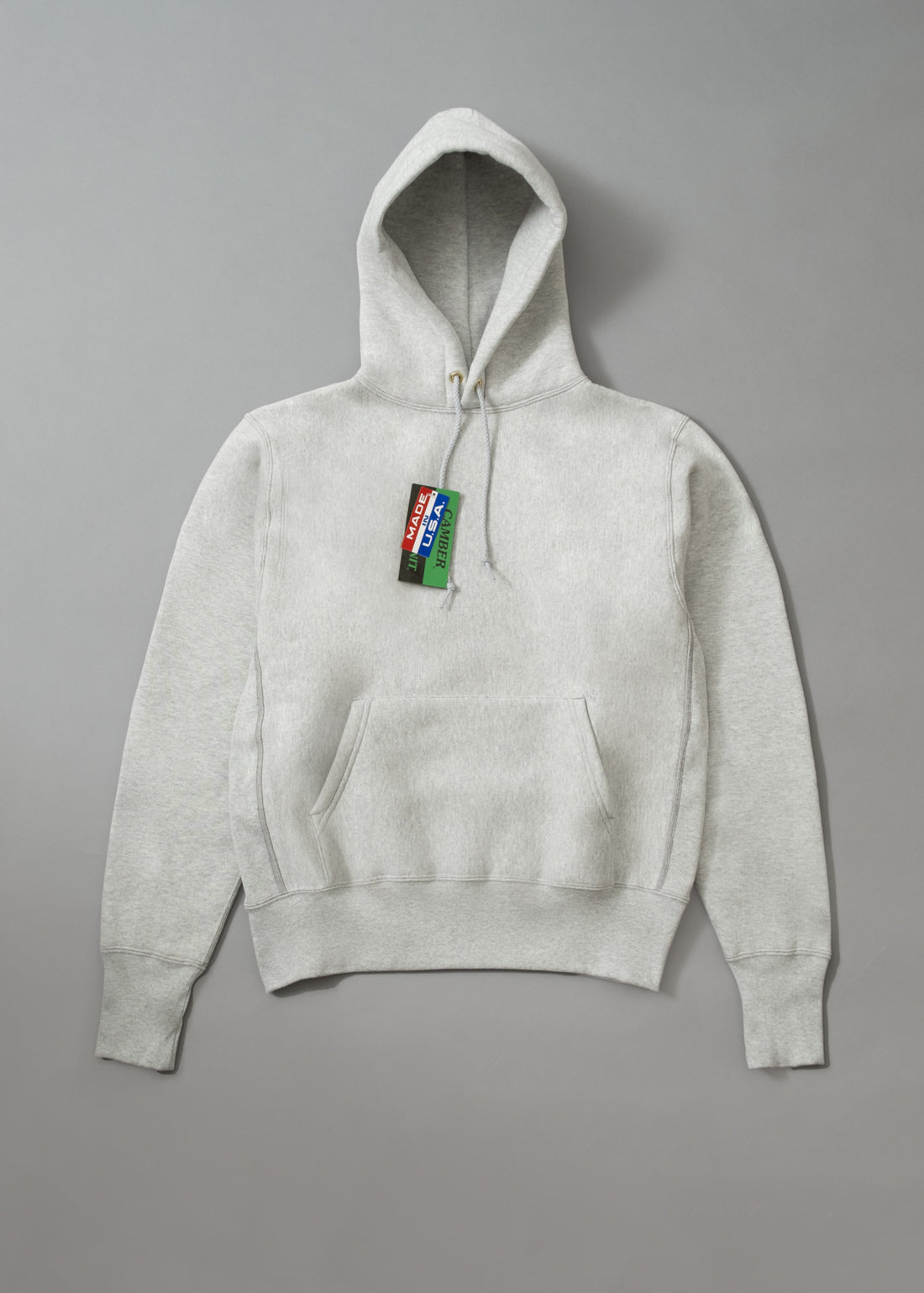 SWEATSHIRT EPAIS - GRIS CHINE - Cross-Knit® heavyweight 12 OZ  - CAMBER USA