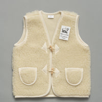 GILET ENFANT EN LAINE NATURELLE - DE 4 À 10 ANS - DIRECT TANNERIE