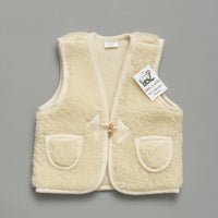 GILET ENFANT EN LAINE NATURELLE - DE 0 À 4 ANS - DIRECT TANNERIE