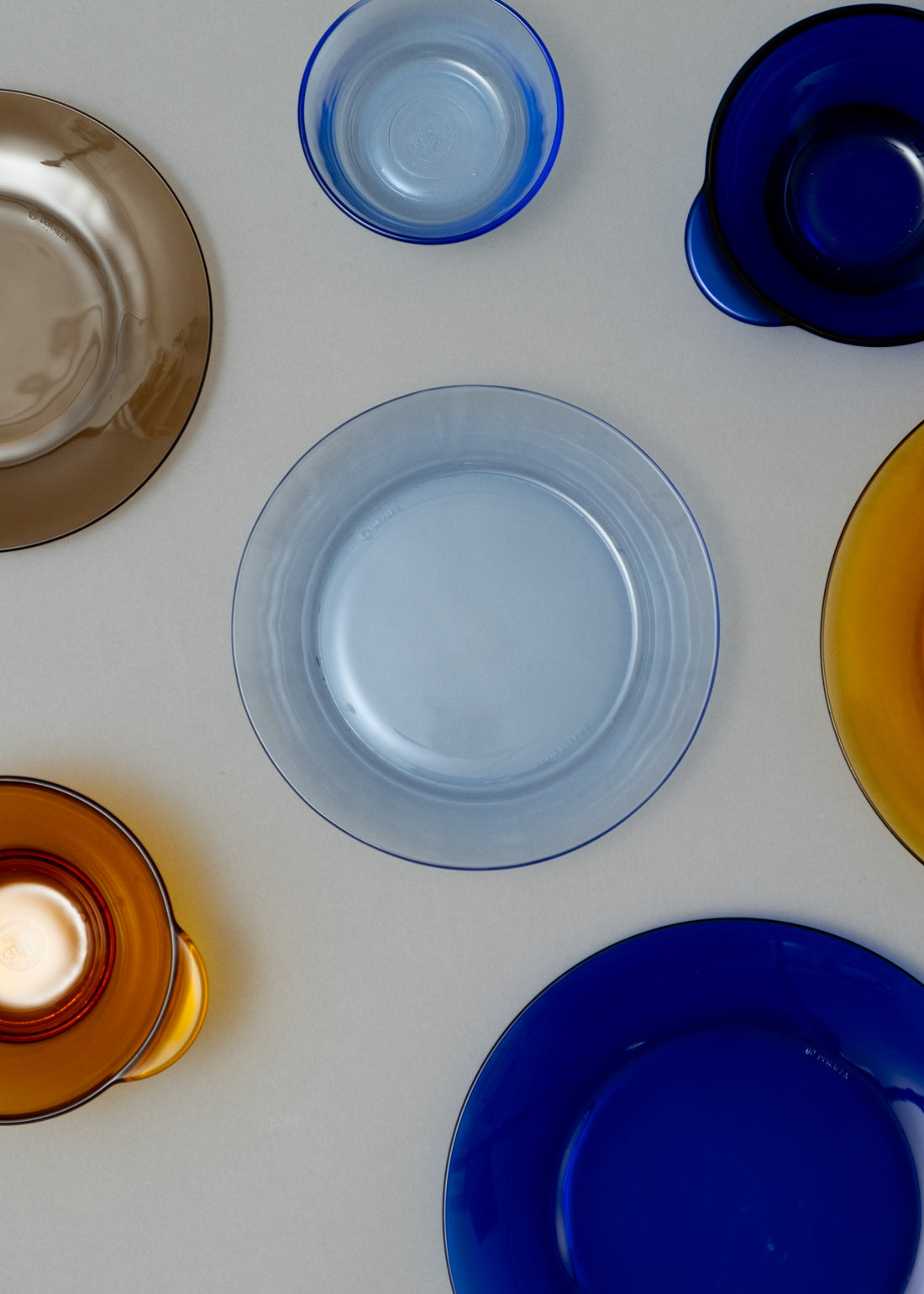 ASSIETTES CREUSES X6 - VERRE TREMPÉ - LYS MARINE - 19,5 CM - DURALEX