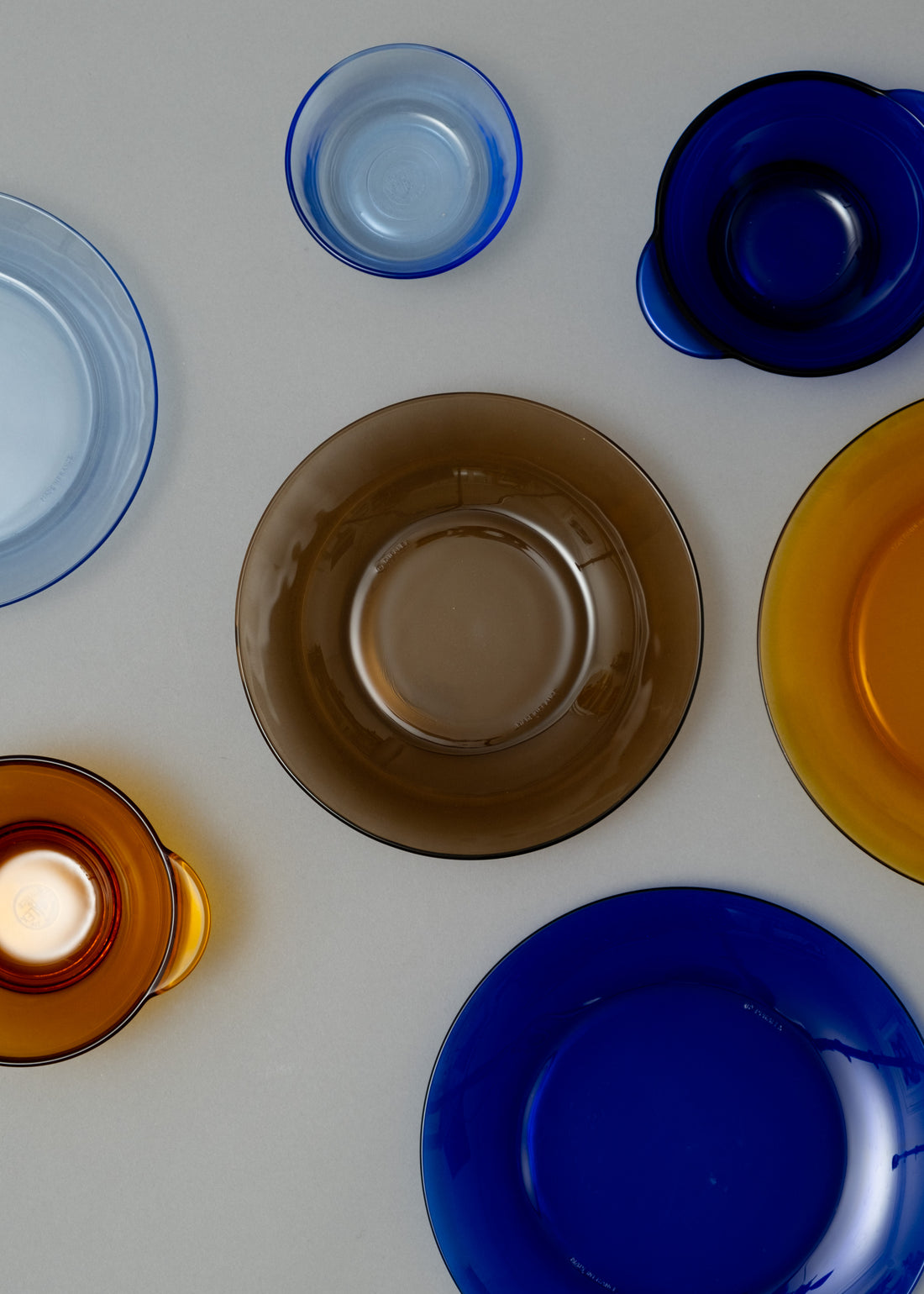 ASSIETTES CREUSES X6 - VERRE TREMPÉ - LYS SÉPIA - 21 CM - DURALEX