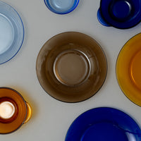 ASSIETTES CREUSES X6 - VERRE TREMPÉ - LYS SÉPIA - 21 CM - DURALEX