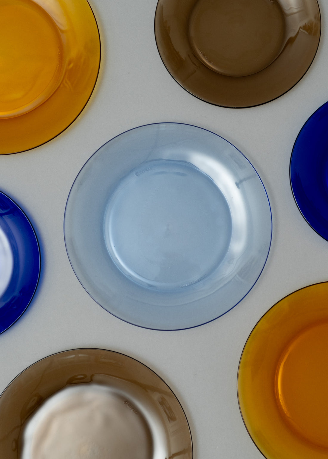 ASSIETTES PLATES X6 - VERRE TREMPÉ - LYS MARINE - 23,5 CM - DURALEX