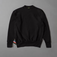 SWEATSHIRT EPAIS COL ROND - NOIR - Cross-Knit® heavyweight 12 OZ - CAMBER USA