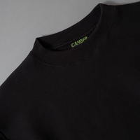 SWEATSHIRT EPAIS COL ROND - NOIR - Cross-Knit® heavyweight 12 OZ - CAMBER USA