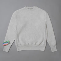 SWEATSHIRT EPAIS COL ROND - GRIS CHINE - Cross-Knit® heavyweight 12 OZ - CAMBER USA