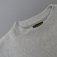 SWEATSHIRT EPAIS COL ROND - GRIS CHINE - Cross-Knit® heavyweight 12 OZ - CAMBER USA