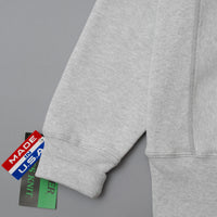 SWEATSHIRT EPAIS COL ROND - GRIS CHINE - Cross-Knit® heavyweight 12 OZ - CAMBER USA
