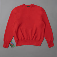 SWEATSHIRT EPAIS COL ROND - ROUGE - Cross-Knit® heavyweight 12 OZ - CAMBER USA