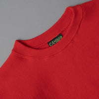 SWEATSHIRT EPAIS COL ROND - ROUGE - Cross-Knit® heavyweight 12 OZ - CAMBER USA