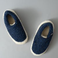 CHAUSSONS MIXTES - DARK BLUE - LAINE NATURELLE - COLDBREAKER