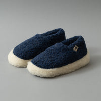 CHAUSSONS MIXTES - DARK BLUE - LAINE NATURELLE - COLDBREAKER