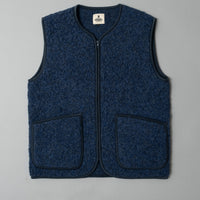 GILET MIXTE - DARK BLUE - LAINE NATURELLE - COLDBREAKER
