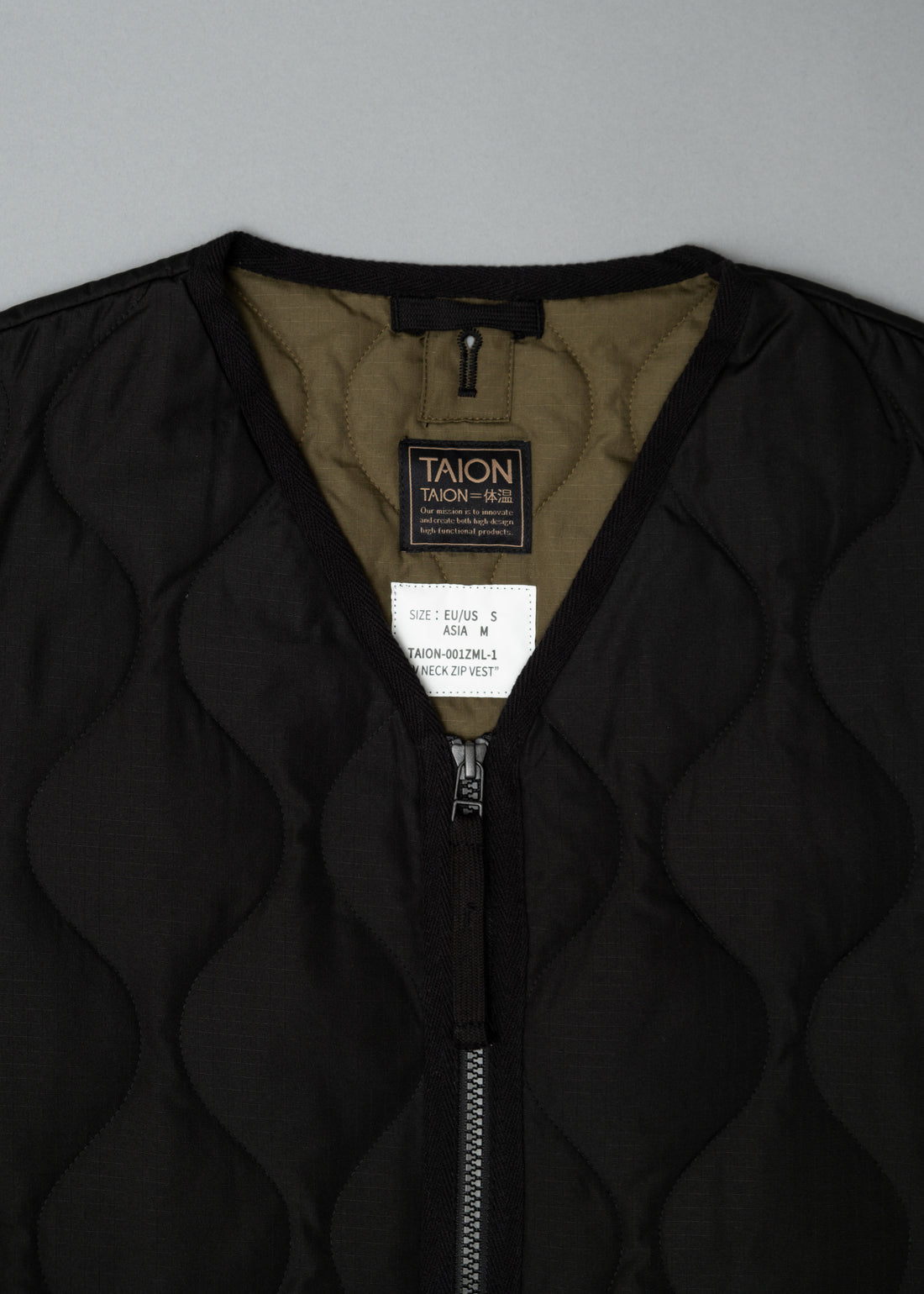 GILET MIXTE MATELASSE - PACKABLE - NOIR - MILITARY DOWN VEST - TAION