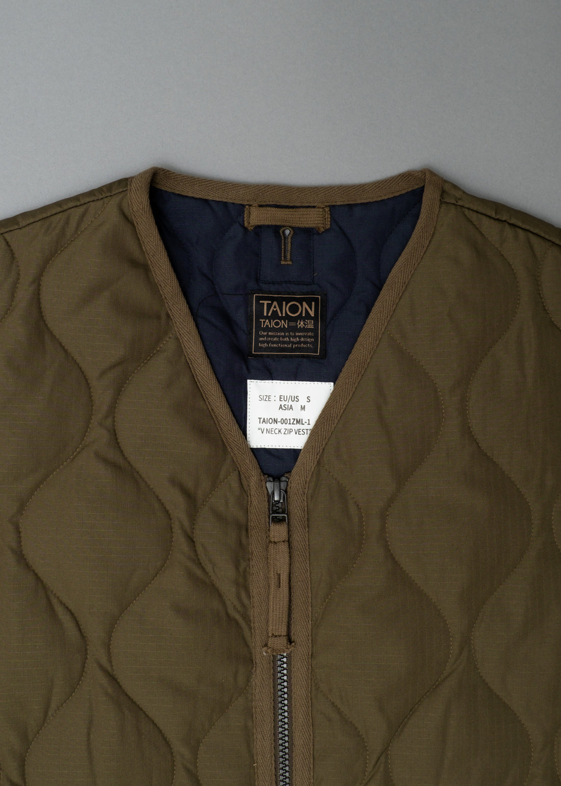 GILET MIXTE MATELASSE - PACKABLE - KAKI - MILITARY DOWN VEST - TAION
