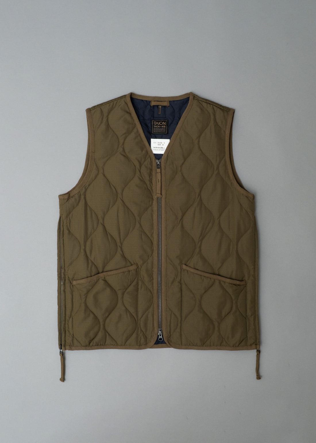 GILET MIXTE MATELASSE - PACKABLE - KAKI - MILITARY DOWN VEST - TAION