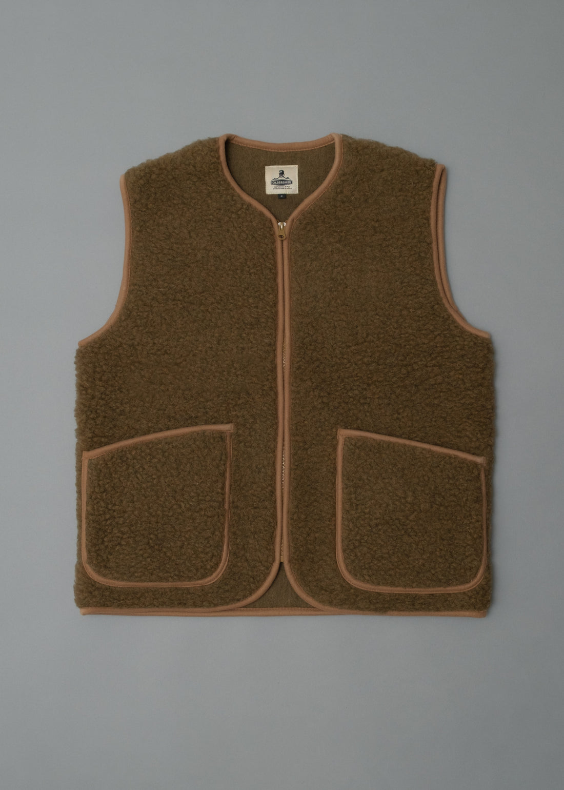 GILET MIXTE - BRUN - LAINE NATURELLE - COLDBREAKER