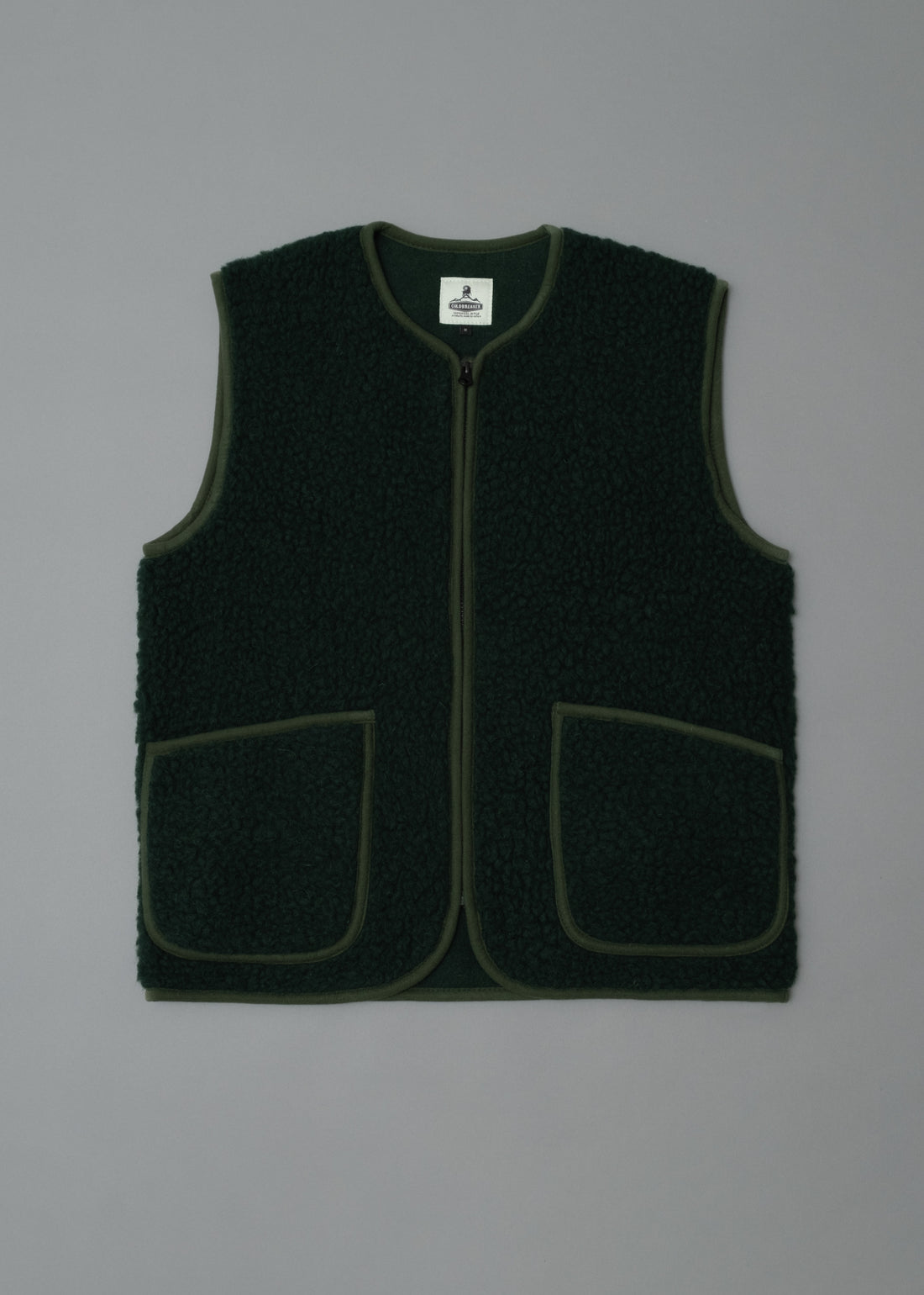 GILET MIXTE - DARK GREEN - LAINE NATURELLE - COLDBREAKER