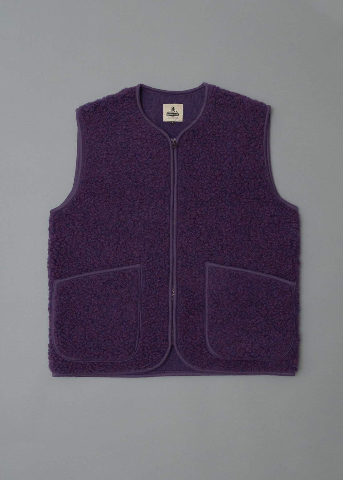 GILET MIXTE - PURPLE - LAINE NATURELLE - COLDBREAKER