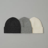 BONNET "BARRA" UNISEXE - LAINE D'AGNEAU / ANGORA - TONS NEUTRES - MACKIE