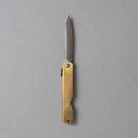 COUTEAU HIGONOKAMI - LAITON - LAME "BLUE PAPER STEEL" - OUTINOMI x MAGASIN VIVANT!