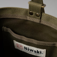 MINI SAC SEAU EN CANVAS - MINI KANTAN BAG - KAKI - NIWAKI