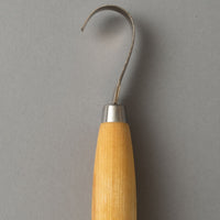 COUTEAU CROCHE DROITIER pour sculpter le bois, avec étui en cuir - carving hook 164 - MORAKNIV
