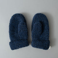 MOUFLES MIXTES - DARK BLUE - LAINE NATURELLE - COLDBREAKER