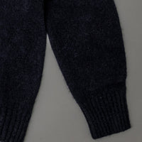 PULL EN LAINE SHETLAND - "SHAGGY" - NAVY - MAGASIN VIVANT!