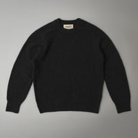 PULL EN LAINE SHETLAND - "SHAGGY" - NOIR - MAGASIN VIVANT!