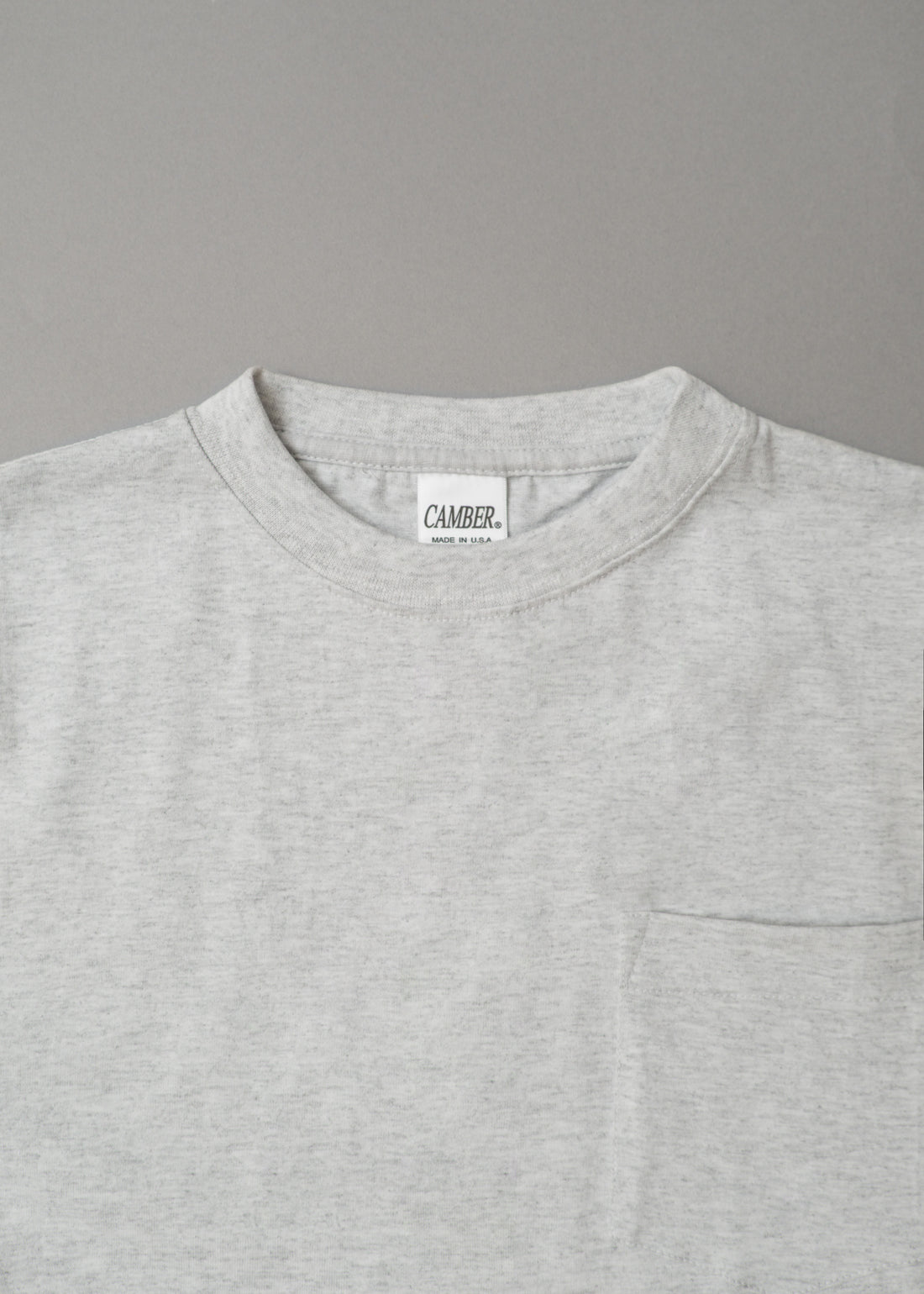 T-SHIRT EPAIS - GRIS CHINÉ - MAX WEIGHT 8 OZ - CAMBER USA