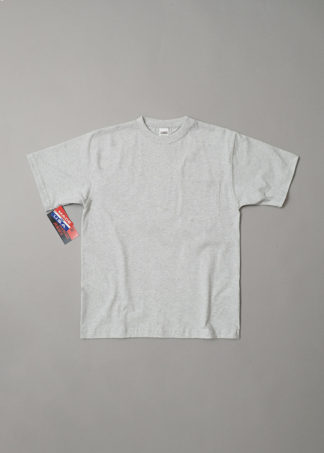T-SHIRT EPAIS - GRIS CHINÉ - MAX WEIGHT 8 OZ - CAMBER USA