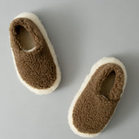 CHAUSSONS MIXTES - BRUN / ECRU - LAINE NATURELLE - COLDBREAKER