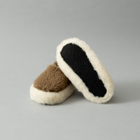 CHAUSSONS MIXTES - BRUN / ECRU - LAINE NATURELLE - COLDBREAKER