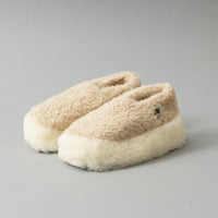 CHAUSSONS MIXTES - NATUREL / ECRU - LAINE NATURELLE - COLDBREAKER
