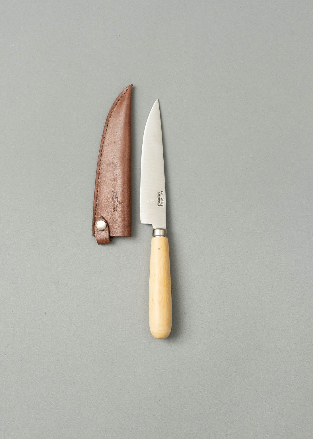 PETIT COUTEAU CHEF NOMADE - ETUI CUIR - LAME 12 CM - PALLARES SOLSONA