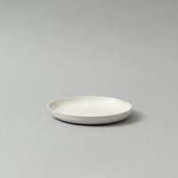 ASSIETTE A DESSERT EN GRÈS EMAILLÉ - CREME - 19 CM - POTERIE TURGIS