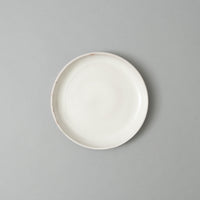 ASSIETTE A DESSERT EN GRÈS EMAILLÉ - CREME - 19 CM - POTERIE TURGIS