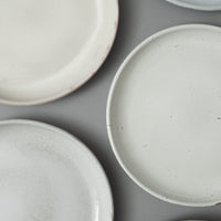 ASSIETTE A DESSERT EN GRÈS EMAILLÉ - CREME - 19 CM - POTERIE TURGIS
