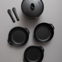 PACK DUO EN FONTE - COCOTTE / POELE / ASSIETTES - SNOW PEAK