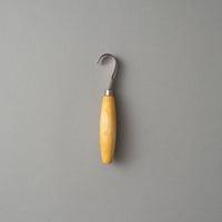COUTEAU CROCHE DOUBLE TRANCHANT pour sculpter le bois, avec étui en cuir - carving hook 162 - MORAKNIV