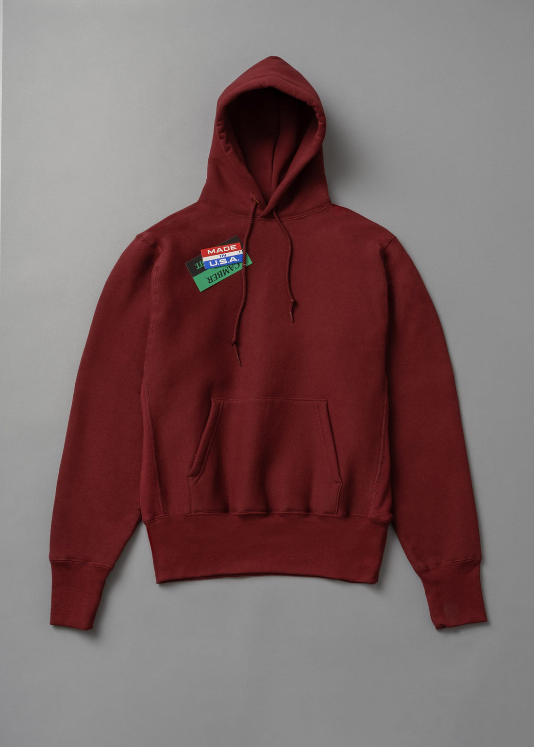SWEATSHIRT EPAIS - BORDEAUX - Cross-Knit® heavyweight 12 OZ  - CAMBER USA