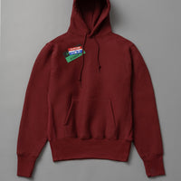 SWEATSHIRT EPAIS - BORDEAUX - Cross-Knit® heavyweight 12 OZ - CAMBER USA