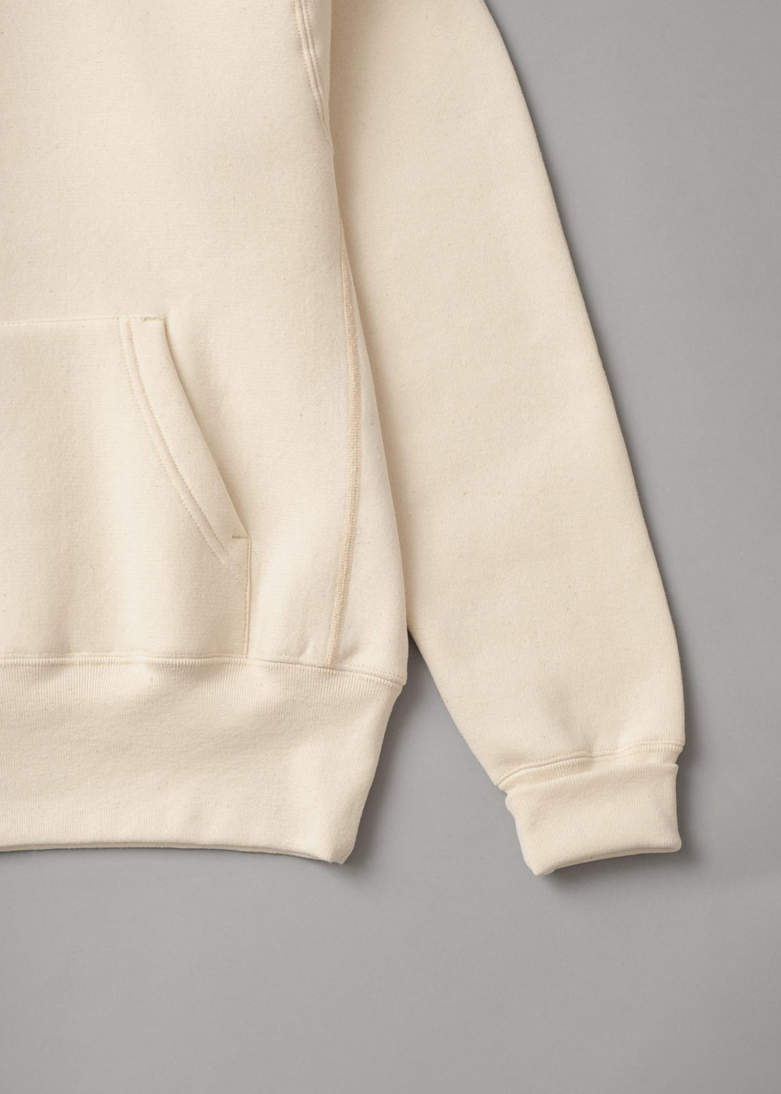 SWEATSHIRT EPAIS - ECRU - Cross-Knit® heavyweight 12 OZ  - CAMBER USA
