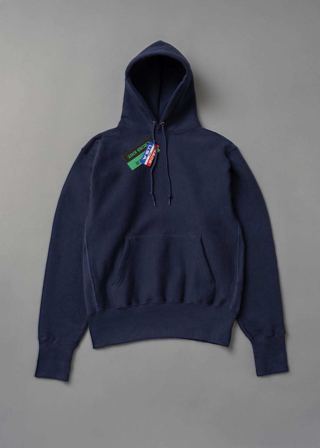 SWEATSHIRT EPAIS - NAVY - Cross-Knit® heavyweight 12 OZ  - CAMBER USA