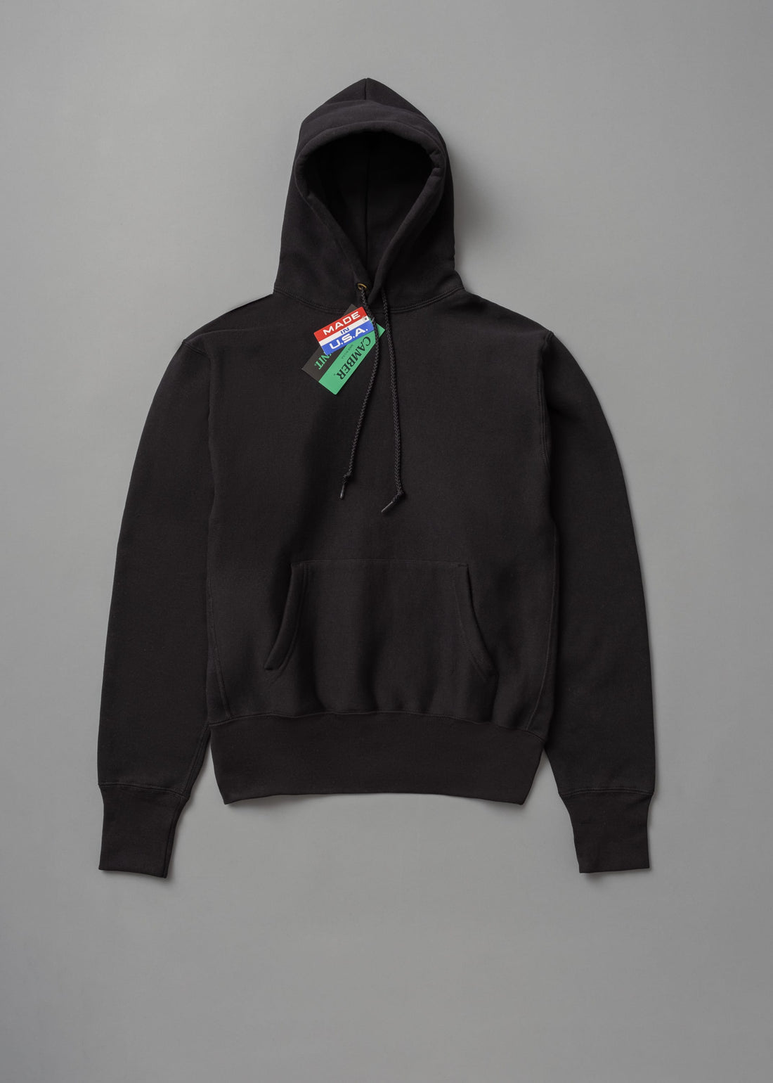 SWEATSHIRT EPAIS - NOIR - Cross-Knit® heavyweight 12 OZ  - CAMBER USA