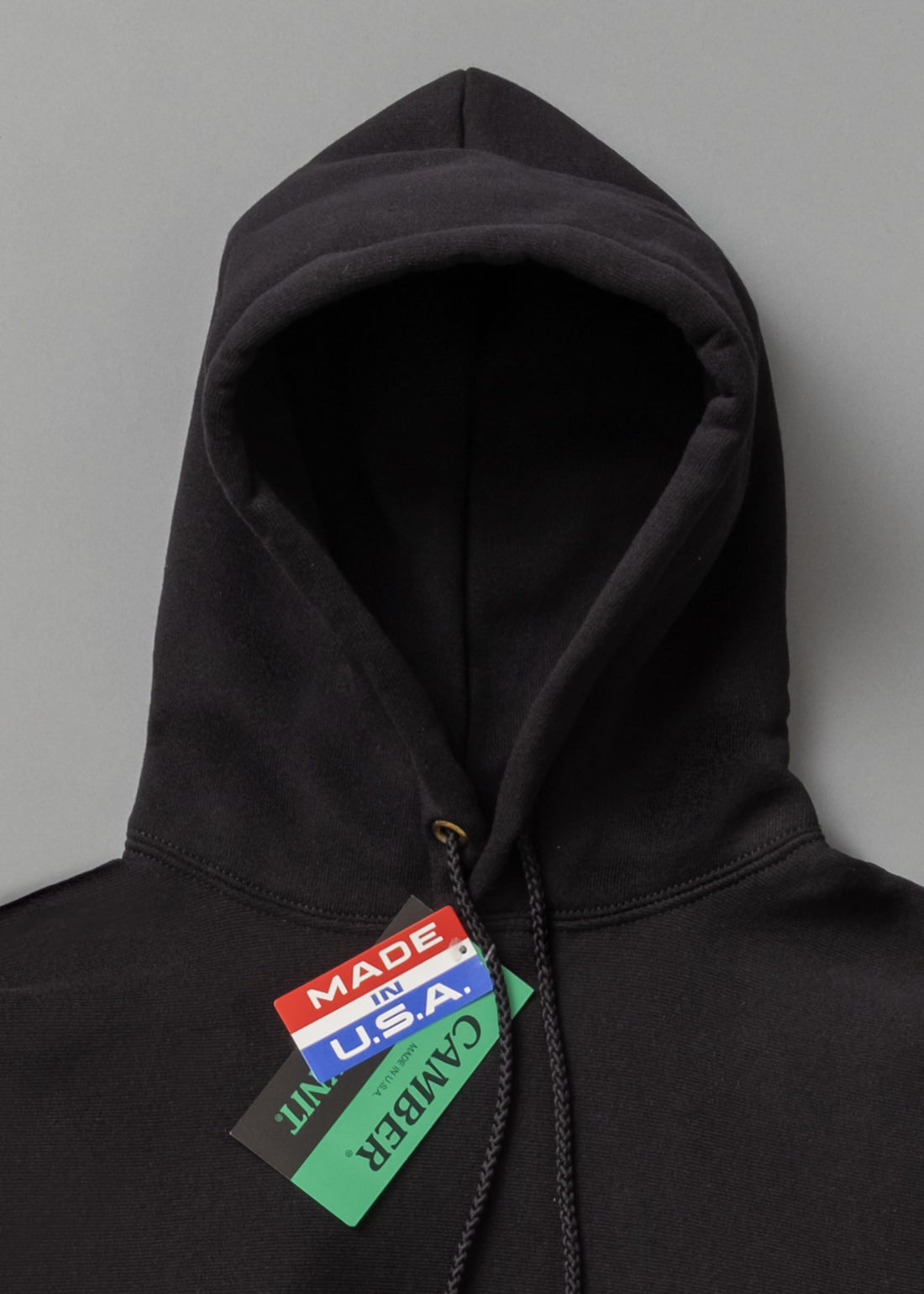 SWEATSHIRT EPAIS - NOIR - Cross-Knit® heavyweight 12 OZ  - CAMBER USA