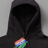 SWEATSHIRT EPAIS - NOIR - Cross-Knit® heavyweight 12 OZ - CAMBER USA