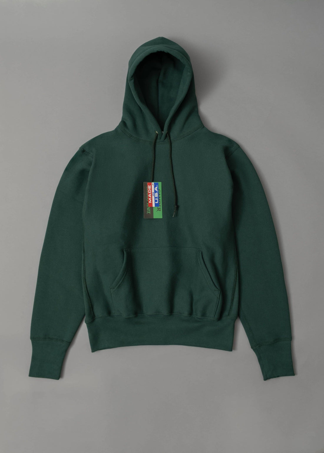 SWEATSHIRT EPAIS - DARK GREEN - Cross-Knit® heavyweight 12 OZ  - CAMBER USA