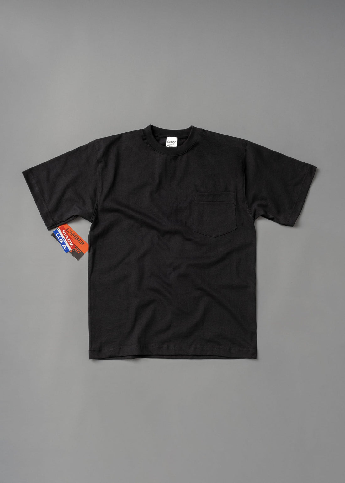 T-SHIRT EPAIS - NOIR - MAX WEIGHT 8 OZ - CAMBER USA